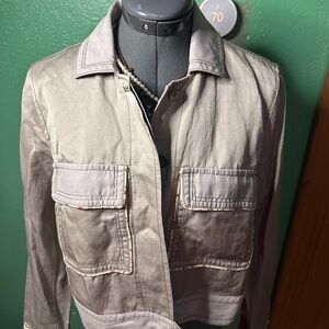 Anthropologie Light Gray Utility Jacket